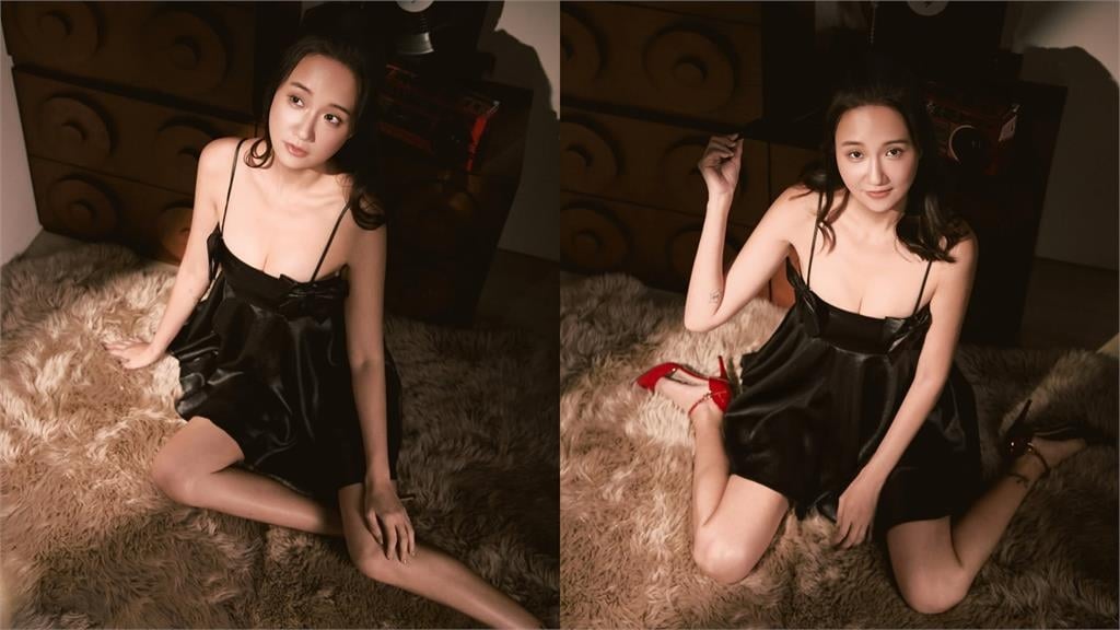 48歲何妤玟拍辣照「平口戰袍猛下滑」!一抬頭「鴿子蛋被看光」網驚:小魔女