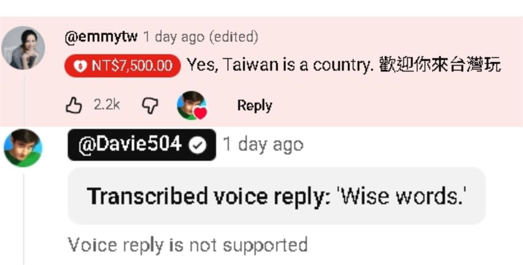 千萬網紅「丟234萬業配報酬」仍堅稱：台灣是國家！她嘆：不像一些台灣藝人…