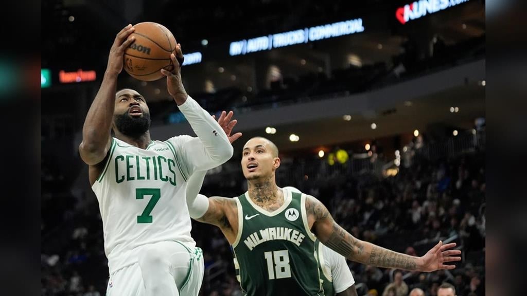 NBA(影)／公鹿爆冷擊敗塞爾提克！庫茲馬、布朗霸王肘互撞還狂噴垃圾話