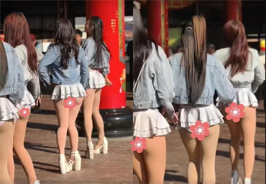 廟會辣妹熱舞「激短裙飛起」小褲褲現形掀論戰!網一看怒搖頭:到底給誰看?