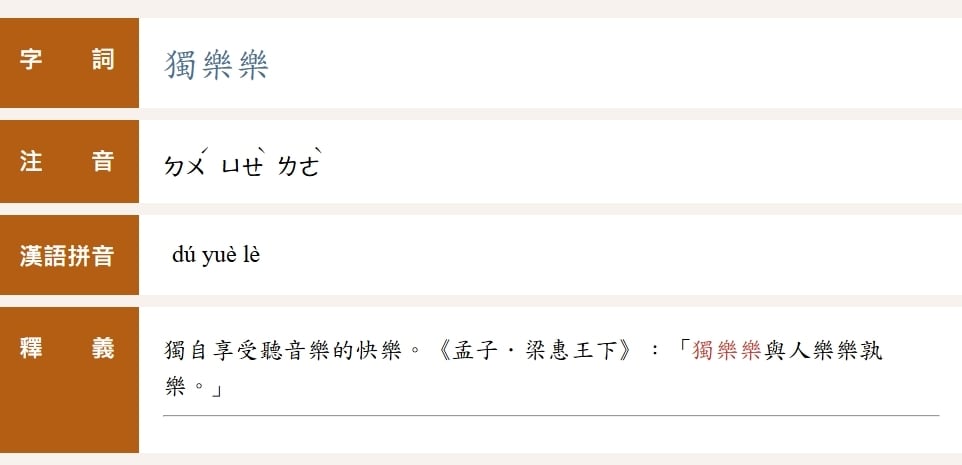 「獨樂樂不如眾樂樂」正確讀音曝光!不是唸「ㄌㄜˋㄌㄜˋ」網驚:老師都唸錯