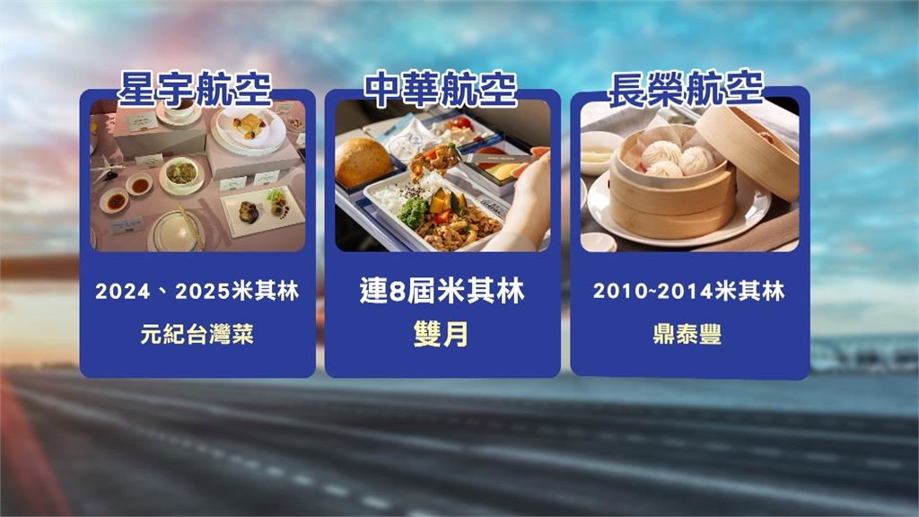 國籍航空米其林機上餐比拚　台灣味「睡前套餐」攬客新招