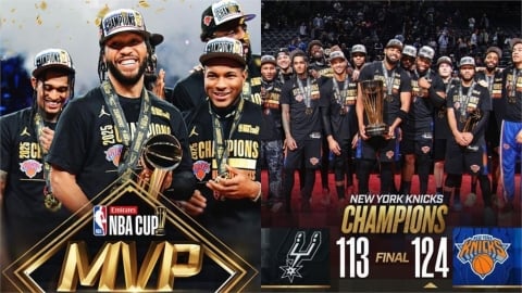 紐約之王登基!布朗森獲MVP 尼克擊退馬刺奪NBA盃首冠