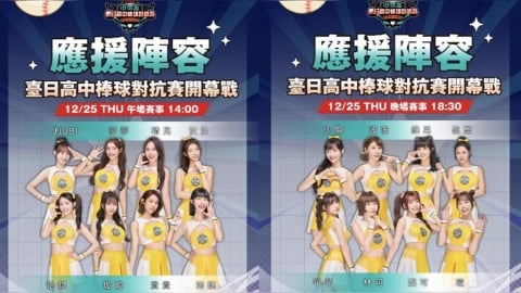 棒球／休賽季也有棒球、啦啦隊看！台日高中聯賽25日開幕！中信PS「8美」站台應援