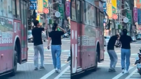 男遭公車後照鏡「巴頭」瞬間曝光!「彎腰抱頭」畫面遭瘋傳…網酸:當自己家?