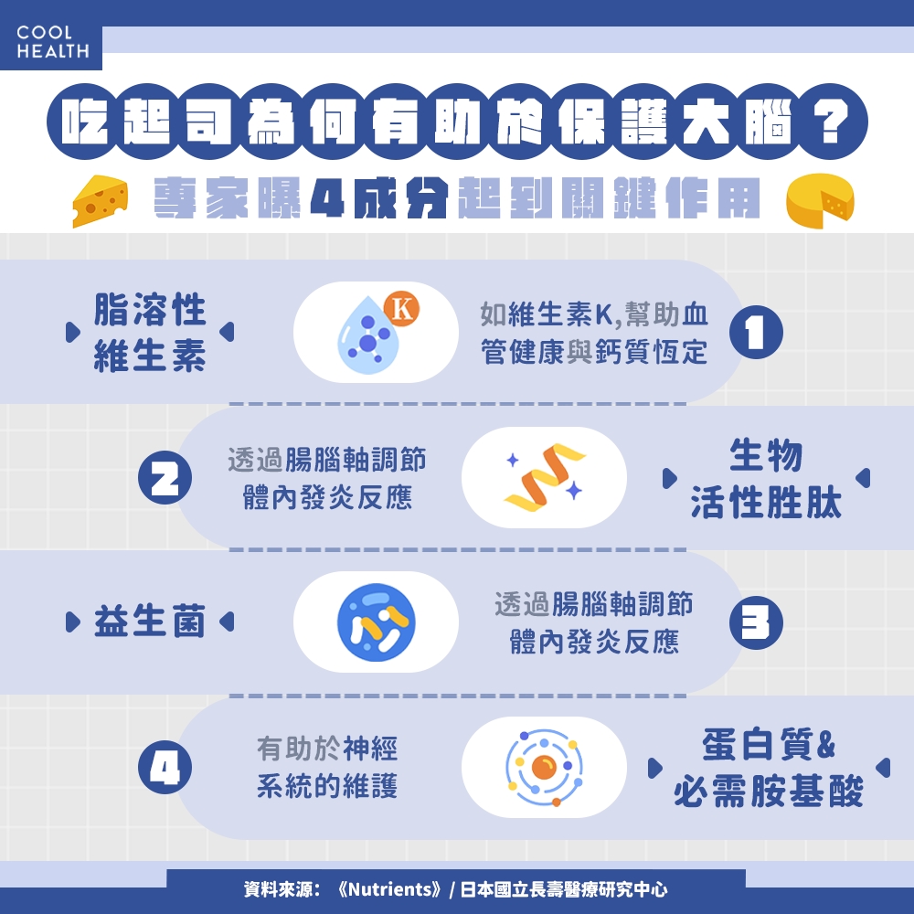 吃起司為何幫助保護大腦? 專家曝「益生菌」起到關鍵作用