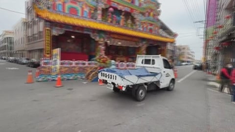 彰化溪湖建醮搭神壇牌樓.精神堡壘　民眾怨出入不便影響交通