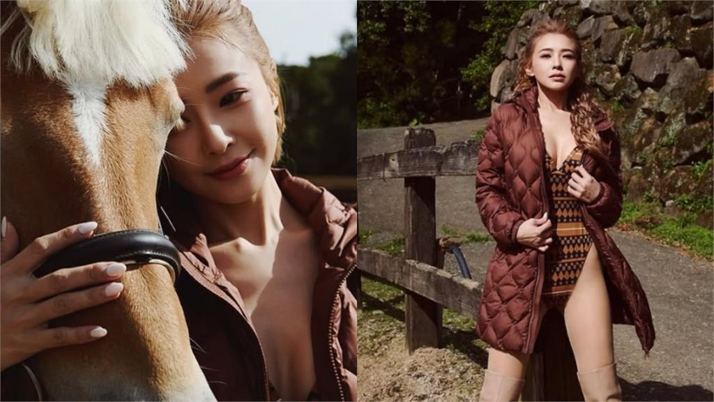台八女神吳婉君穿高衩泳衣騎馬拍時尚大片　粉絲笑：連馬都不敢直視