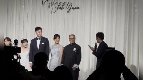 羽球／王齊麟結婚典禮上辦「寶寶性別趴」！運動部長李洋抱病當證婚人：終於有人收服你