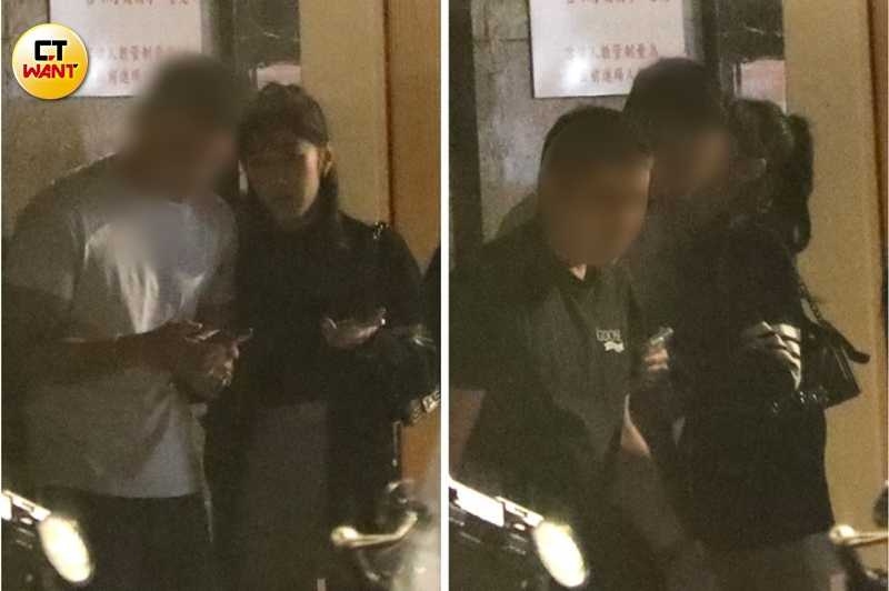 雖然旁邊友人不少位，但夏宇禾旁若無人一直依偎在白衣男的身邊。（圖／本刊攝影組）