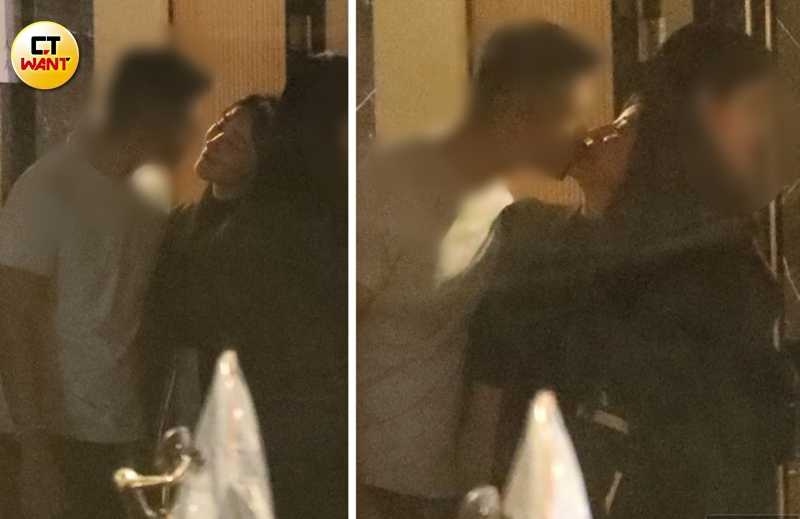 夏宇禾看著男子的眼神很迷惑，白衣男二度展開接吻攻勢，夏宇禾也用雙唇接招。（圖／本刊攝影組）