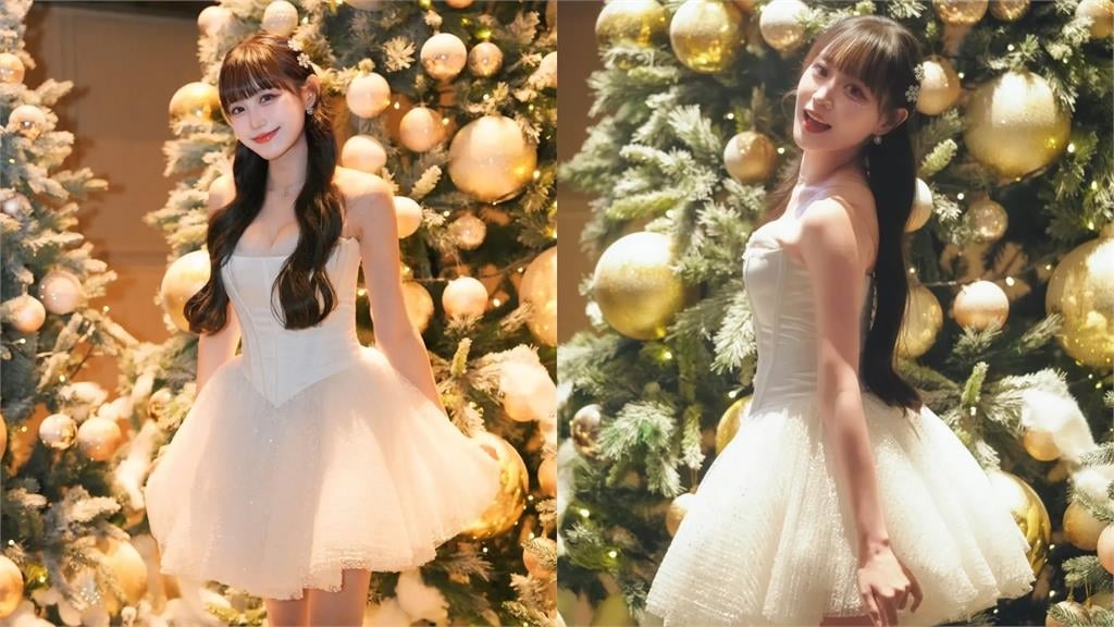 邊荷律「白蕾絲戰袍」太犯規！一彎腰「麻糬險掉出」上帝視角曝光…萬人搶看