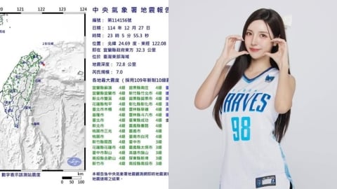 韓援女神南珉貞再遇「7↑強震」　秒做1事「完全台化」網笑：越來越像台人！