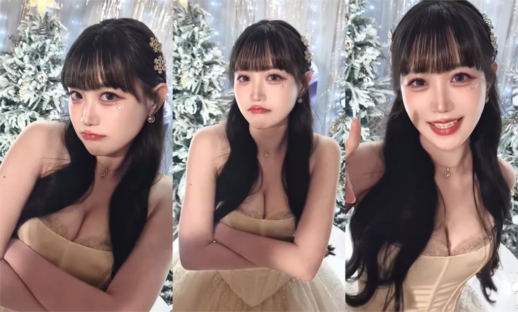 邊荷律正面開大V罕露性感！一彎腰猛炸「海溝黑線」10秒狂震片網暈：長大了