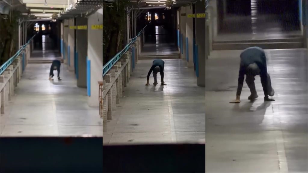 國小走廊驚見阿北「四肢著地」爬行！「16秒詭異畫面」網嚇瘋…專家解答了