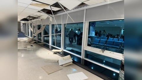 宜蘭地震造成桃機天花板掉落  桃捷恢復行駛