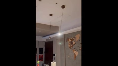 規模7.0強震太誇張！他錄下「2吊燈自動變吊扇」狂轉畫面曝光