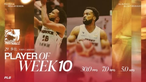 PLG(影)／替補出發轟下來台新高30分　獵鷹小洋將多比摘第10週單週最佳球員