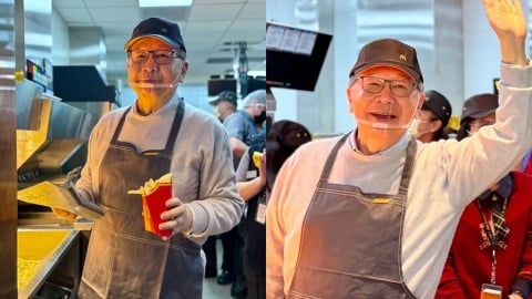 科技巨頭萌反轉變成「最貴店員」！他狂鏟薯條網驚呆「這包含金量超高」…