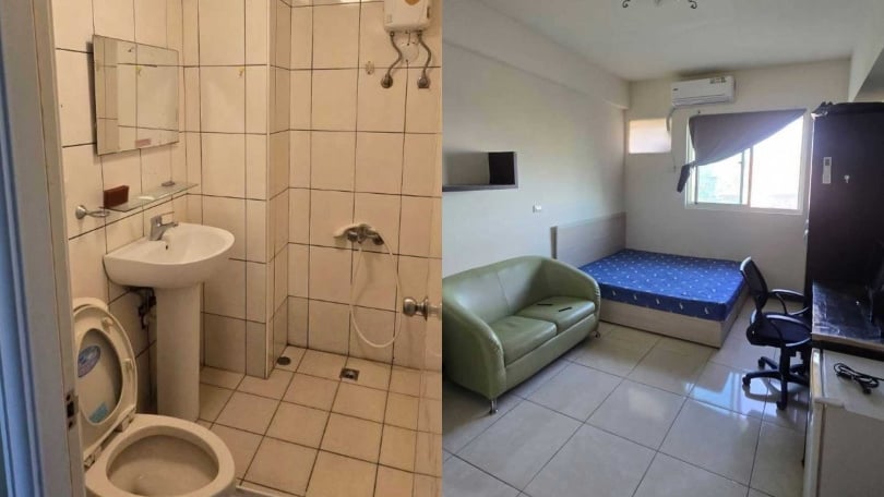 樂天一軍現行宿舍是位於桃園市蘆竹區屋齡約18年的電梯大樓。（圖／讀者提供）