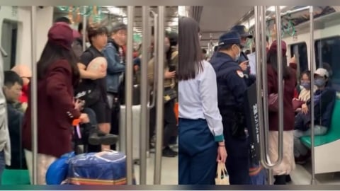 紅衣女在捷運大喊「不准開」乘客嚇瘋　高雄警持盾牌急奔現場
