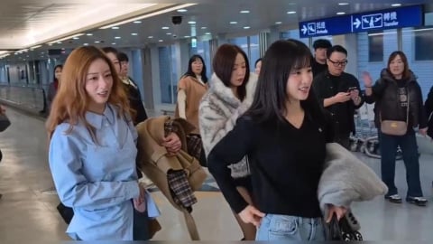 2026桃園跨年演唱會壓軸！韓國女團Apink抵達桃機畫面曝