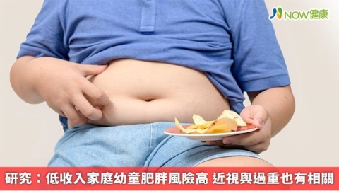 研究:低收入家庭幼童肥胖風險高 近視與過重也有相關