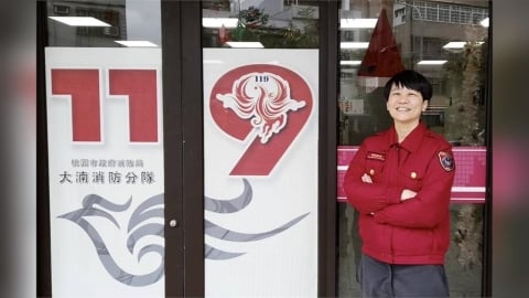 大湳消防黃翊真成桃園首位女性小隊長　電視台資深記者成功轉換跑道