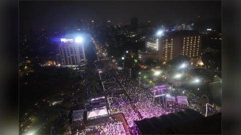 【北市跨年圖輯】天后蔡健雅、韓團 KARA接力開唱　現場觀眾湧8.2萬人次