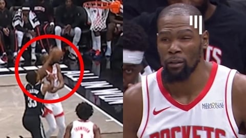 NBA(影)／你投這啥垃圾球啦！KD遭「籃板球打臉」無奈噴對手菜鳥「收音全都錄」