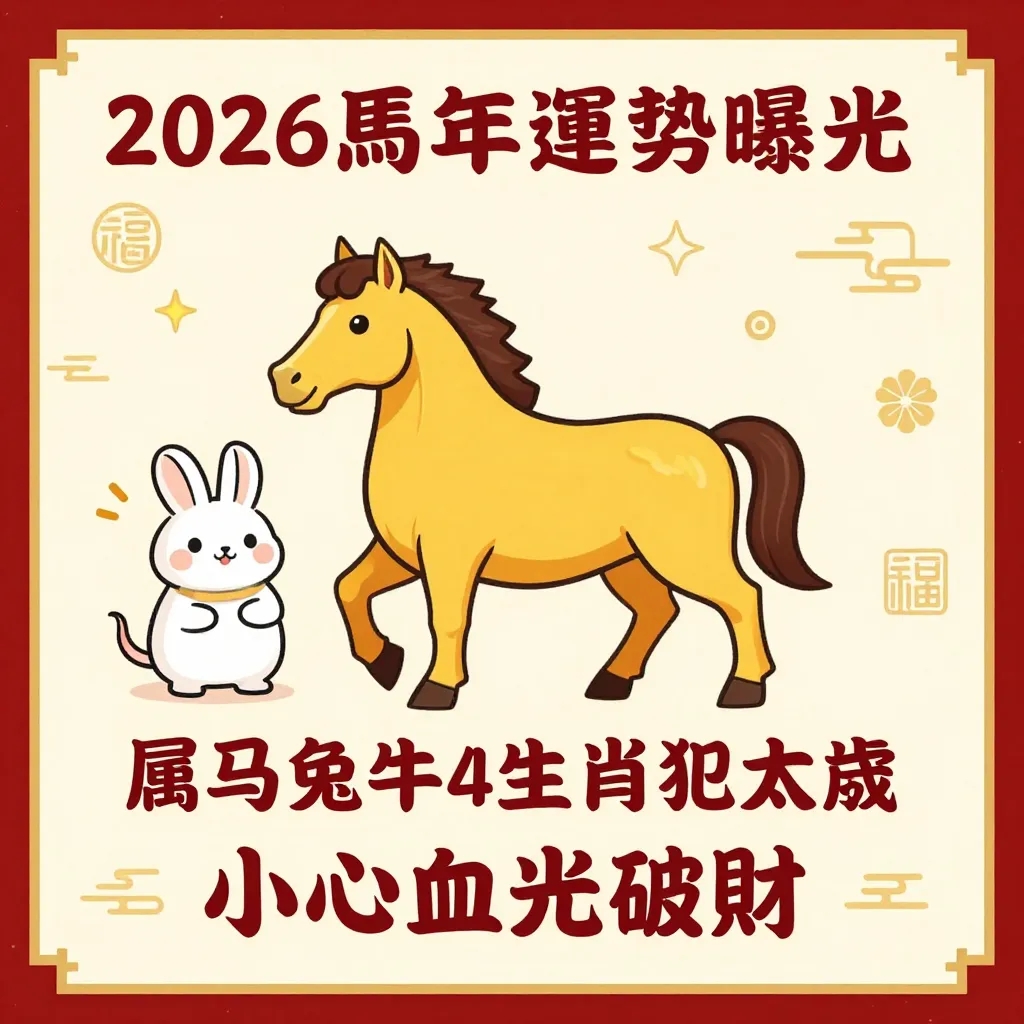 示意圖／命理專家楊登嵙揭示2026馬年運勢，4生肖需注意磁場變化。（AI生成）