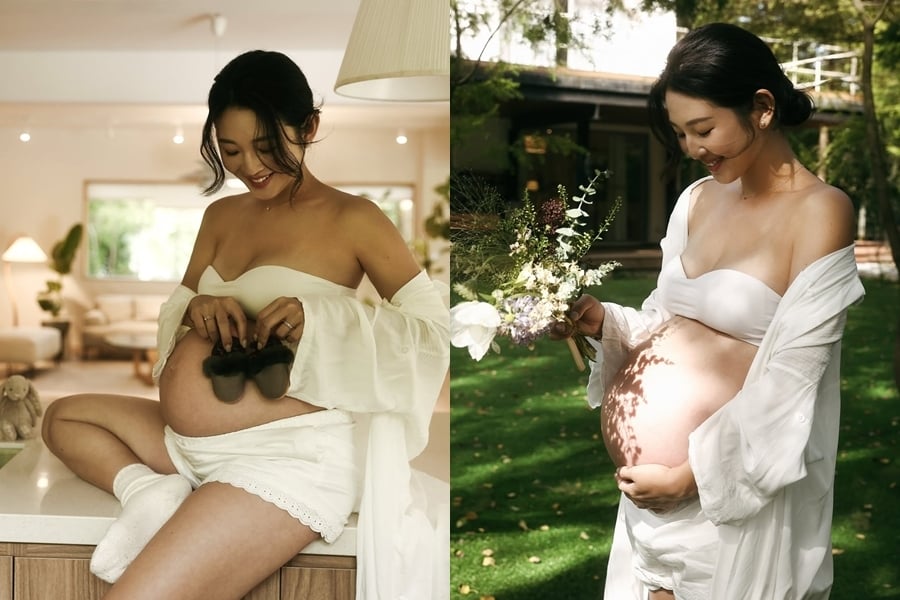 圖／華航林依晨分享喜訊，一家三口甜蜜合影曝光。（翻攝IG）