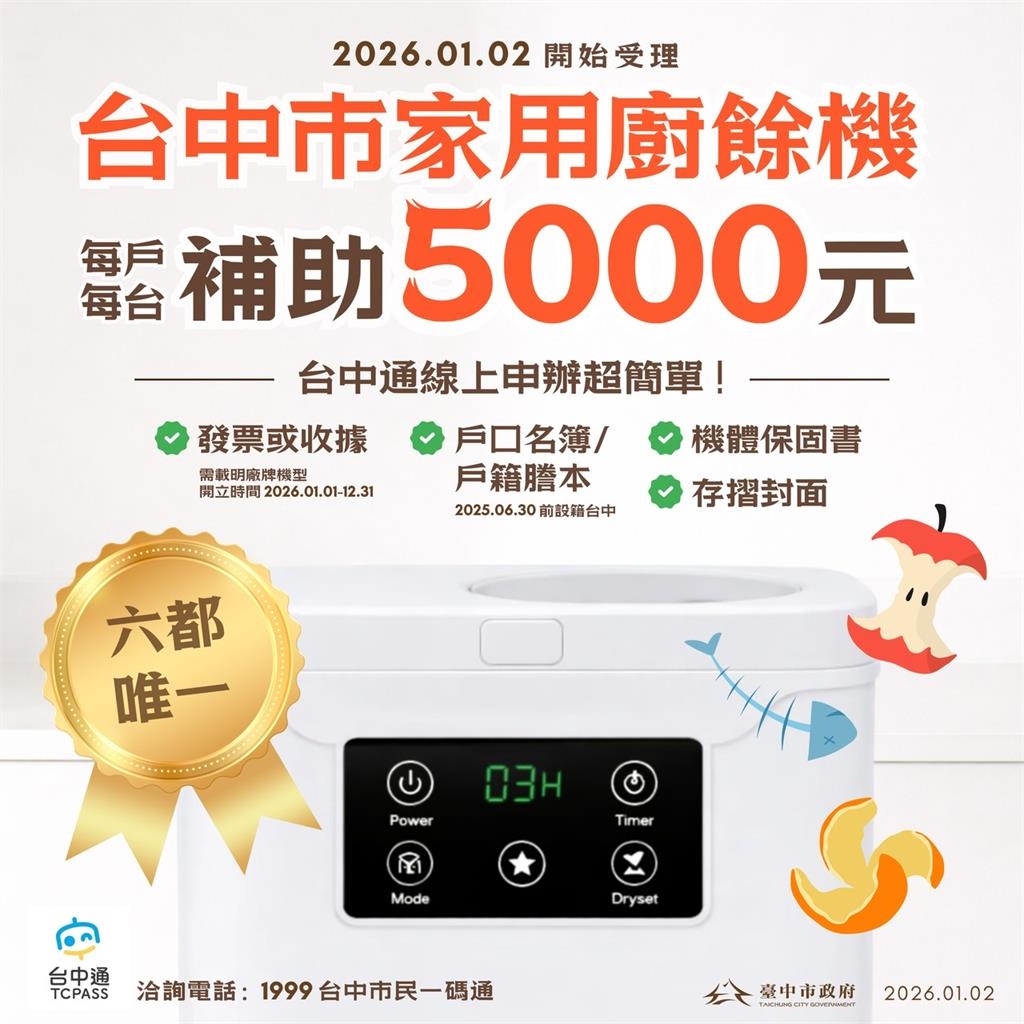 快新聞/「這縣市」補助家用廚餘機!每戶每台可獲5000元 申請方式曝光了