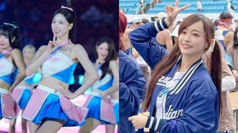 啦啦隊(影)/來跑有香!富邦FA「大哥」李皓禎領軍5女孩為「高雄馬」選手暖心掛牌