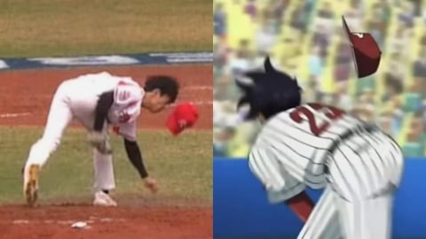 棒球(影)/投78球撿78次帽子!大學投手帽子狂掉球評憂心、網卻讚:茂野吾郎來了