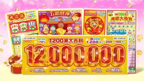 2026過年刮刮樂攻略來了！台彩豪發128億元「這款」中獎率最高達70%