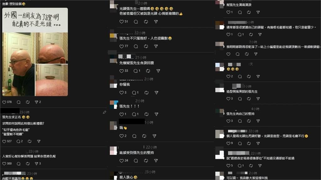 台中監理站「光頭張先生」暴紅 部長現身要賞…本人澄清:還有「幾根」!