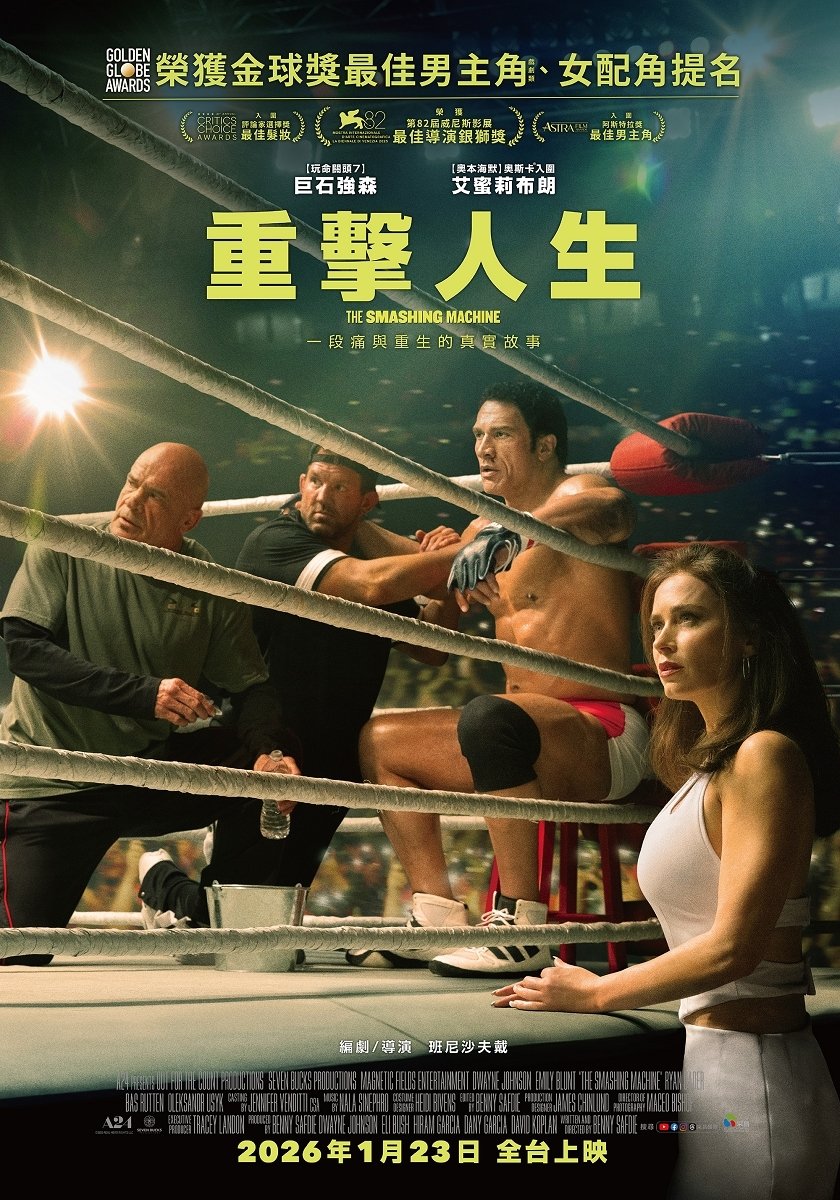 《重擊人生》震撼金球獎　 巨石強森、艾蜜莉布朗強勢問鼎演技大獎