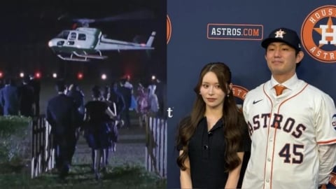 MLB／日版「與龍共舞」龍家俊是你？今井達也出動「直升機」東京上空求婚超浪漫