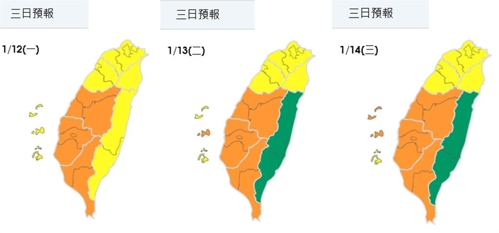 未來1週髒空氣籠罩全台！西半部呈「一片橘」…專家示警1族群：戴好口罩