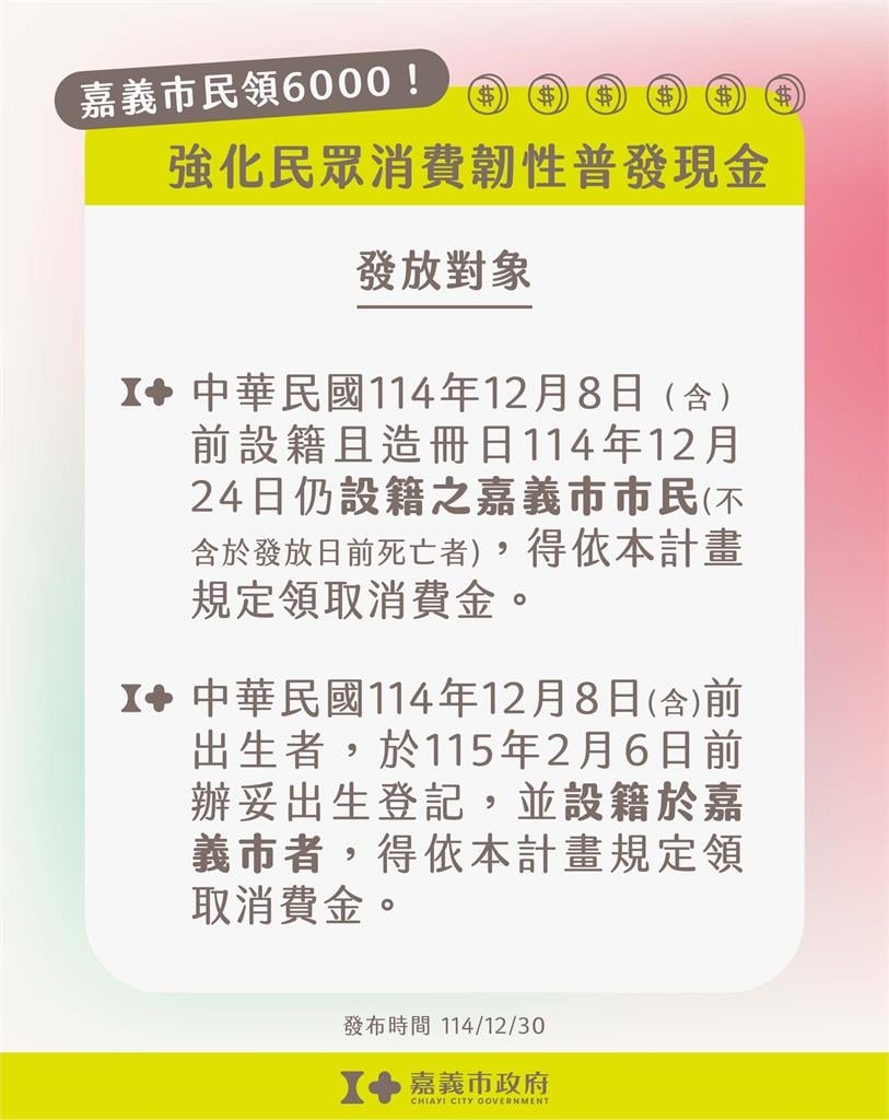 快新聞/現金入帳了!「這縣市」加碼普發6000元 領取方式、發放對象曝光