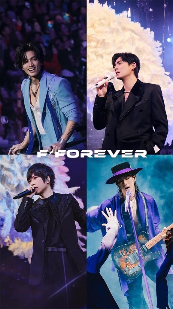 阿信演唱會合體F3又出意外！「旋轉跳動」勾吳建豪衣角…倒地畫面曝光