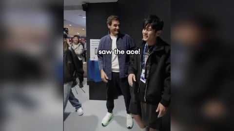 澳網(影)／連費德勒也笑爛「你怎麼沒反應啦」！周杰倫幽默回應「我們組雙打？」