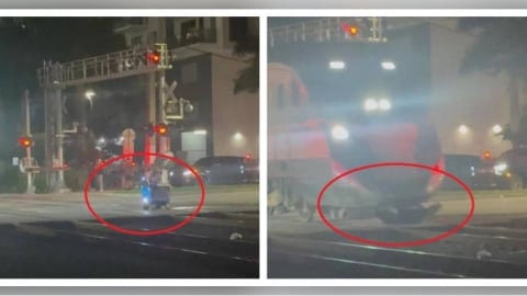 送餐送到一半卡鐵軌！Uber外送機器人當場撞碎　網驚：AI不敵火車