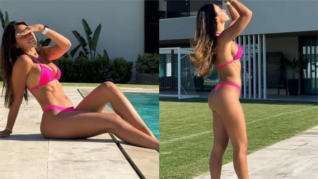 梅西熱擁放閃「37歲辣妻」！安托內雅穿比基尼秀「川字腹肌大長腿」