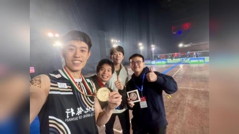 羽球(影)／「左手重砲」林俊易首奪超級750冠軍！分享喜悅也自曝一度想放棄參賽