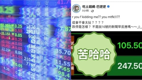 全台賺錢她獨虧！反指標女神「持2個股慘跌停」一片綠油油賠爛氣炸：不玩了