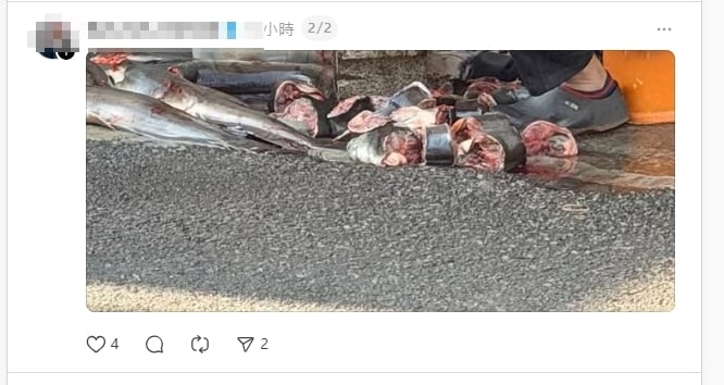 敢吃嗎？台中名店路邊宰殺土虱魚　剁塊放水溝蓋超噁