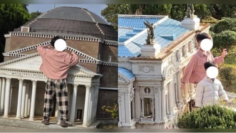 家長放任男童「闖模型區踩踏、拆屋」　小人國：不只是維修問題