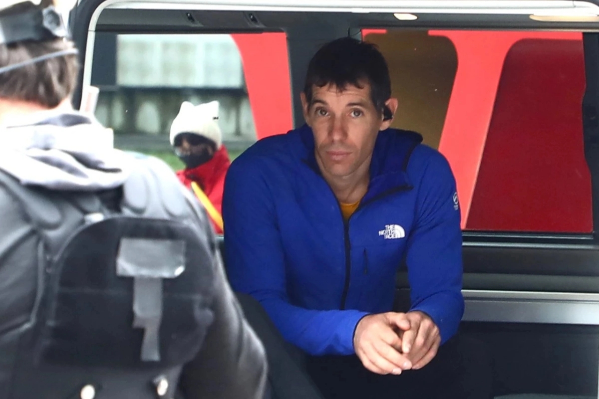 霍諾德明天將挑戰無安全裝備攀登台北101。（王侑聖攝）